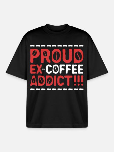 Coffee withdrawal decaffeinated ex-coffee drinker - Boxy Heavyweight Unisex Organic T-Shirt by Stanley/Stella - black