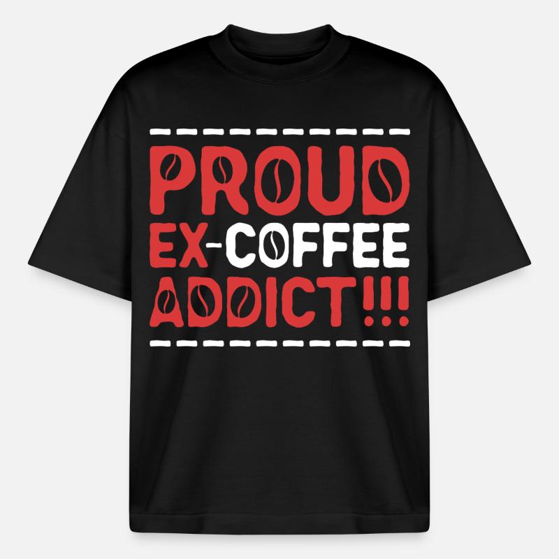 Coffee withdrawal decaffeinated ex-coffee drinker - Heavyweight Boxy Unisex T-Shirt by Stanley/Stella - black