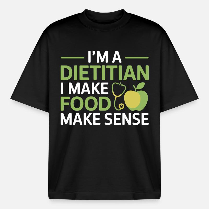 Registered Dietitian Nutrition Simplify Profession - Boxy Heavyweight Unisex Organic T-Shirt by Stanley/Stella - black
