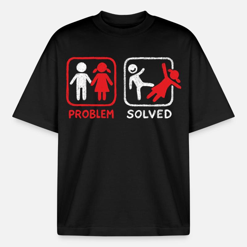 Problem Solved - Heavyweight Unisex Boxy T-Shirt von stanley/stella	 - Schwarz