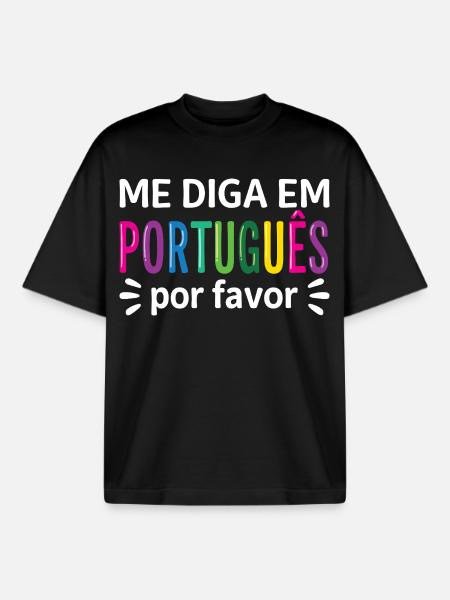 Portugal Bilingual Portuguese Teacher - Boxy Heavyweight Unisex Organic T-Shirt by Stanley/Stella - black