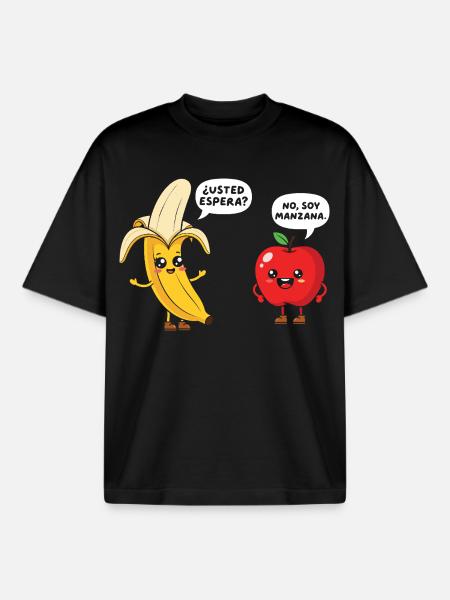 Funny Maestra School Spanish Teacher - Boxy Heavyweight Unisex Organic T-Shirt by Stanley/Stella - black