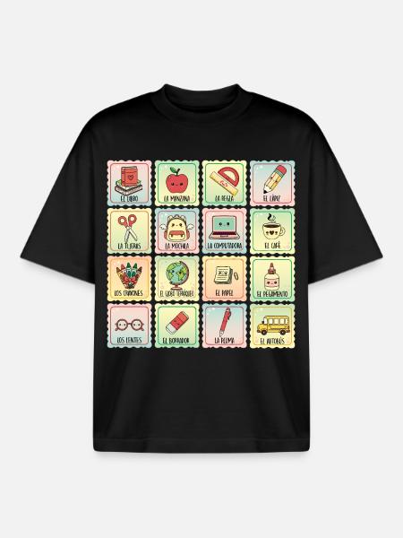 Zweisprachige Spanischlehrerin - Boxy Heavyweight Unisex Organic T-Shirt von Stanley/Stella - Schwarz