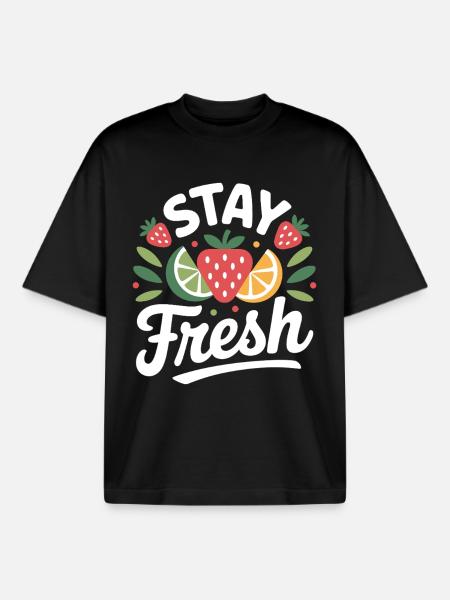 Reste tranquille - T-shirt unisexe boxy épais biologique Stanley/Stella - noir
