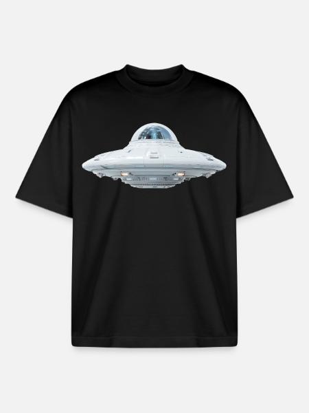 UFO - Boxy Heavyweight Unisex Organic T-Shirt by Stanley/Stella - black