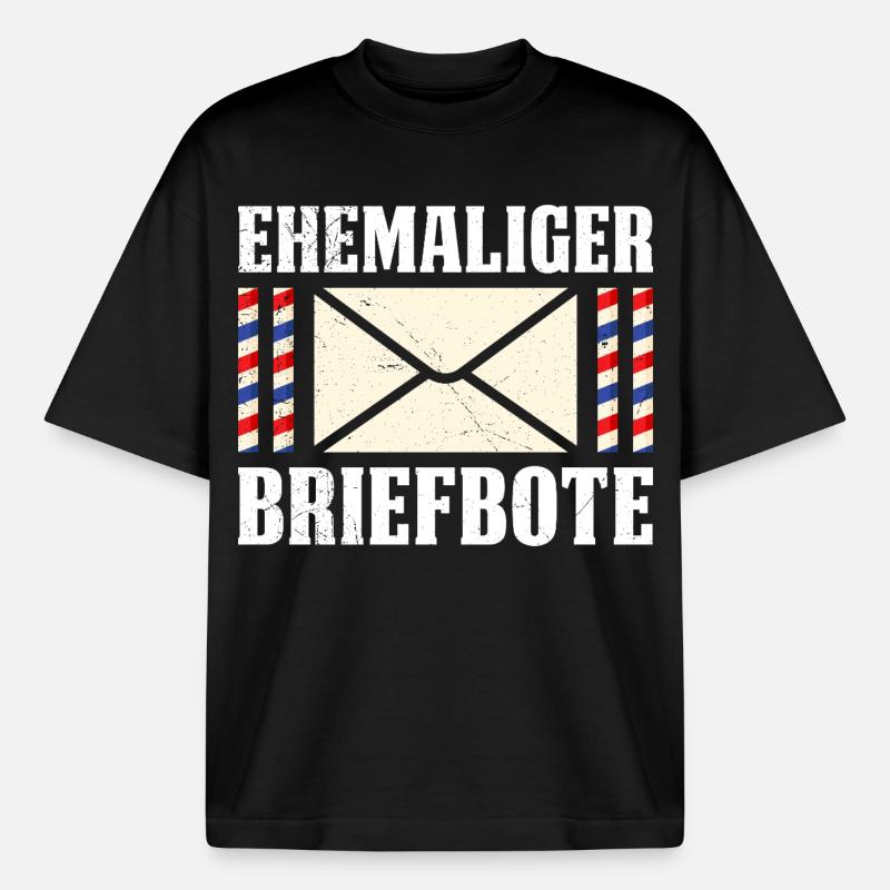 Briefträger EHEMALIGER BRIEFBOTE Lustiges - Boxy Heavyweight Unisex Organic T-Shirt von Stanley/Stella - Schwarz