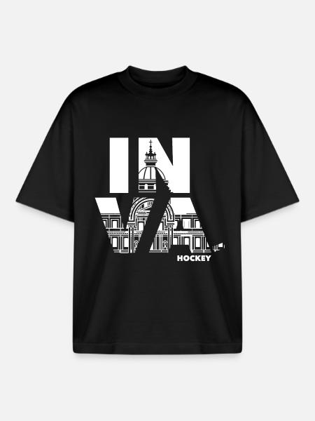 LOGO_INVALIDES_2026_BLANC - Boxy Heavyweight Unisex Organic T-Shirt by Stanley/Stella - black