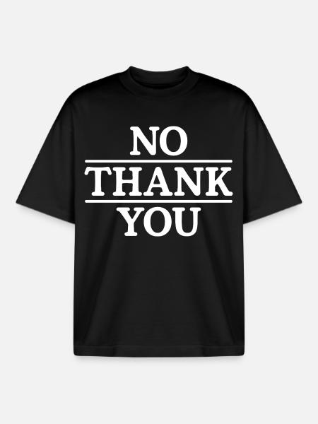 Non merci - T-shirt unisexe boxy épais biologique Stanley/Stella - noir
