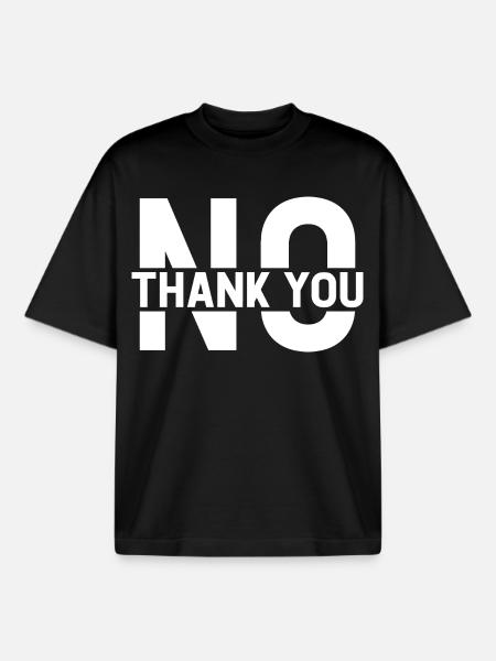 Non merci - T-shirt unisexe boxy épais biologique Stanley/Stella - noir