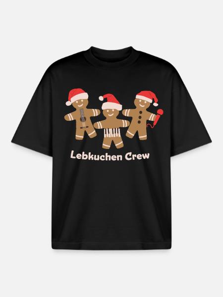 Gingerbread Crew Music Musician - Boxy Heavyweight Unisex Organic T-Shirt by Stanley/Stella - black