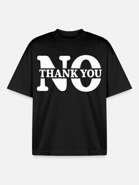 Non merci - T-shirt unisexe boxy épais biologique Stanley/Stella - noir