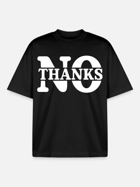 Non merci - T-shirt unisexe boxy épais biologique Stanley/Stella - noir