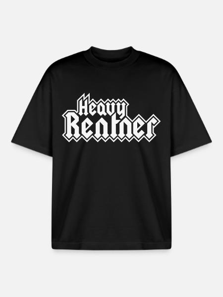 Heavy Pensioner Rockstyle - Boxy Heavyweight Unisex Organic T-Shirt by Stanley/Stella - black