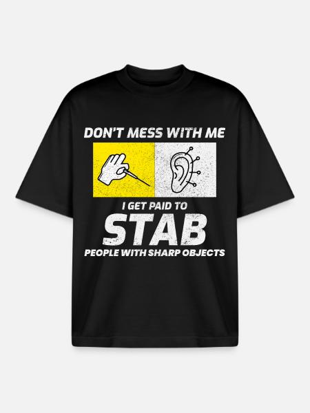 Licensed TCM Practitioner Expert Needling - Boxy Heavyweight Unisex Organic T-Shirt by Stanley/Stella - black