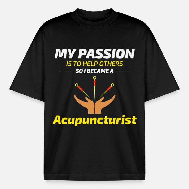 Licensed TCM Practitioner Expert Dedicated  - Boxy Heavyweight Unisex Organic T-Shirt by Stanley/Stella - black