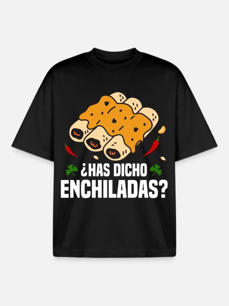 Enchilada Mexican Cuisine Mexicano Costume - Boxy Heavyweight Unisex Organic T-Shirt by Stanley/Stella - black