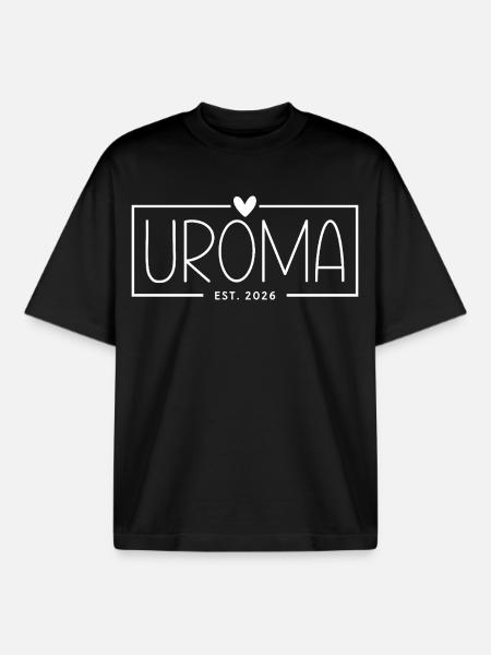 Great-Great-Grandmother Est 2026 - Boxy Heavyweight Unisex Organic T-Shirt by Stanley/Stella - black