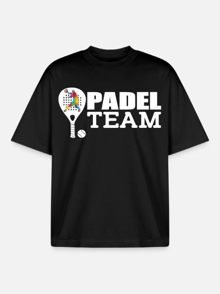 Padel - Boxy Heavyweight Unisex Organic T-Shirt von Stanley/Stella - Schwarz