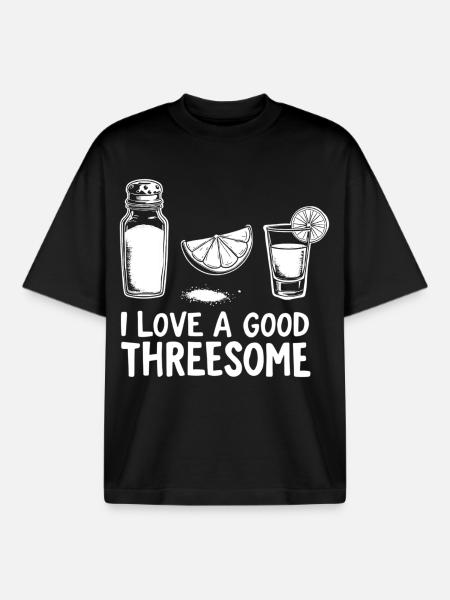 Trio Shot Agrumes-Sel - T-shirt unisexe boxy épais biologique Stanley/Stella - noir