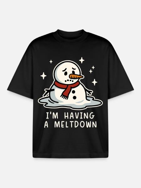 I'm having a meltdown - Boxy Heavyweight Unisex Organic T-Shirt by Stanley/Stella - black