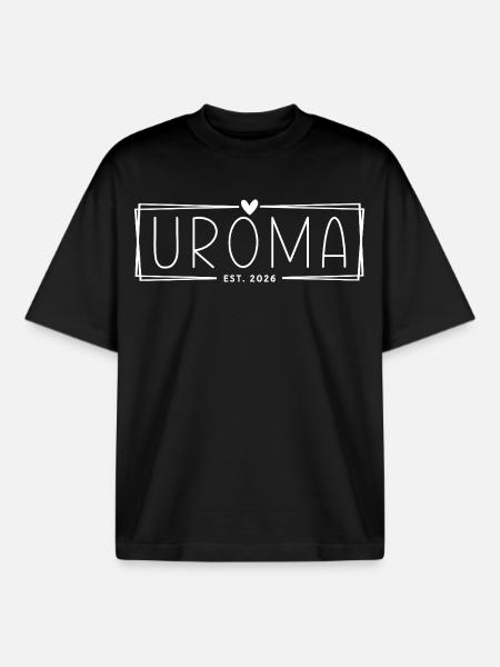 Uroma Est 2026 - Boxy Heavyweight Unisex Organic T-Shirt von Stanley/Stella - Schwarz