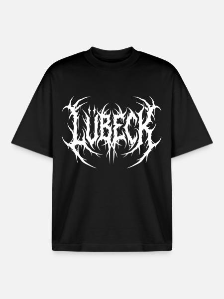 Lübeck Metal Logo extrem - Boxy Heavyweight Unisex Organic T-Shirt by Stanley/Stella - black