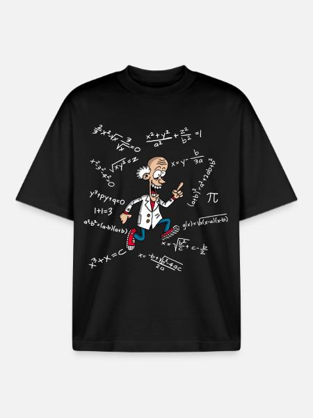 Mad Scientist - Boxy Heavyweight Unisex Organic T-Shirt by Stanley/Stella - black