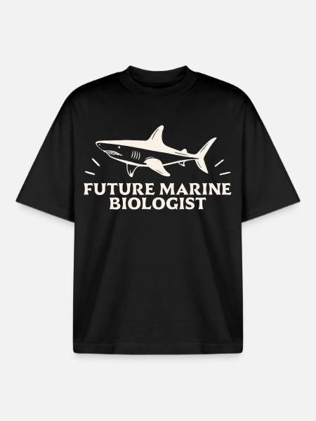 Future marine biologist biology student - Boxy Heavyweight Unisex Organic T-Shirt by Stanley/Stella - black