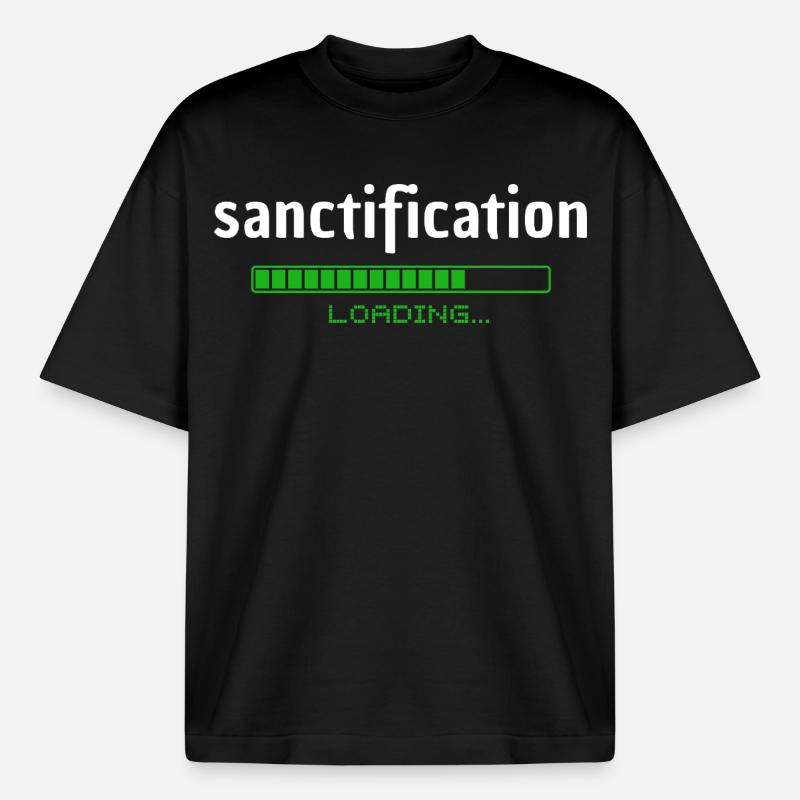 Sanctification - Heiligung - loading - christlich - Boxy Heavyweight Unisex Organic T-Shirt von Stanley/Stella - Schwarz