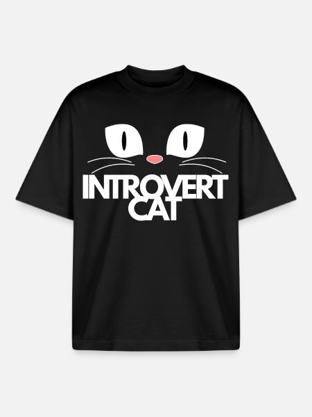 Cat - T-shirt unisexe boxy épais biologique Stanley/Stella - noir