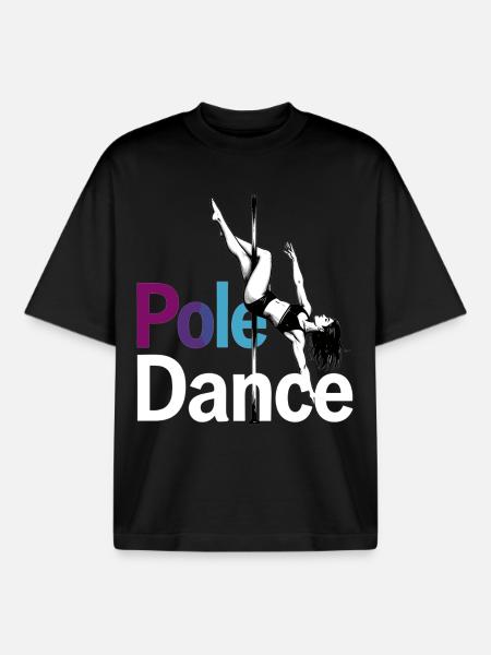Pole Dance Poledancerin grafisch akrobatisch Gesch - Boxy Heavyweight Unisex Organic T-Shirt von Stanley/Stella - Schwarz