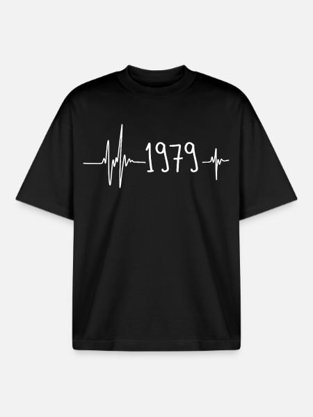 1979 - Boxy Heavyweight Unisex Organic T-Shirt by Stanley/Stella - black