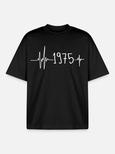 1975 - Boxy Heavyweight Unisex Organic T-Shirt by Stanley/Stella - black