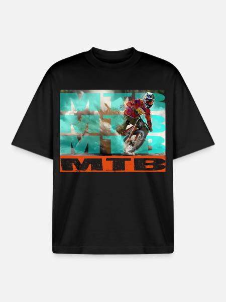 Vélo VTT - T-shirt unisexe boxy épais biologique Stanley/Stella - noir