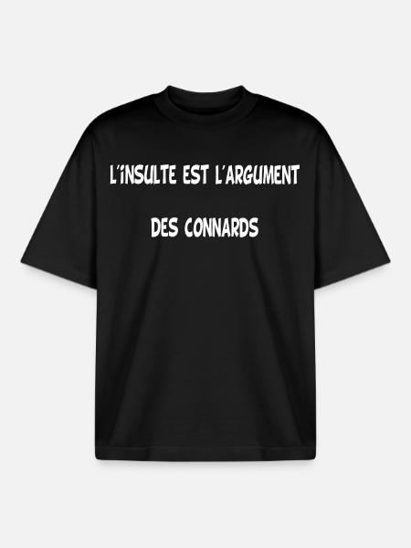 L'insulte (blanc) - T-shirt unisexe boxy épais biologique Stanley/Stella - noir
