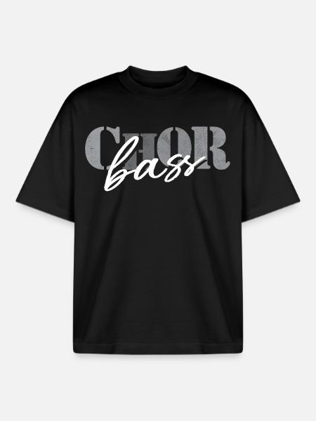 Basse de chœur - T-shirt unisexe boxy épais biologique Stanley/Stella - noir