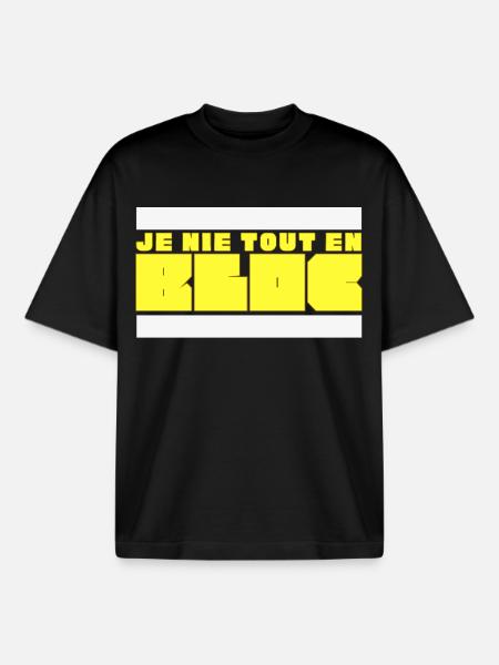 I deny everything outright - Boxy Heavyweight Unisex Organic T-Shirt by Stanley/Stella - black