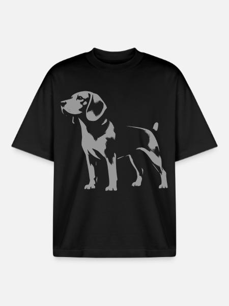 Beagle Lustiges Design für Hundefreunde - Boxy Heavyweight Unisex Organic T-Shirt von Stanley/Stella - Schwarz