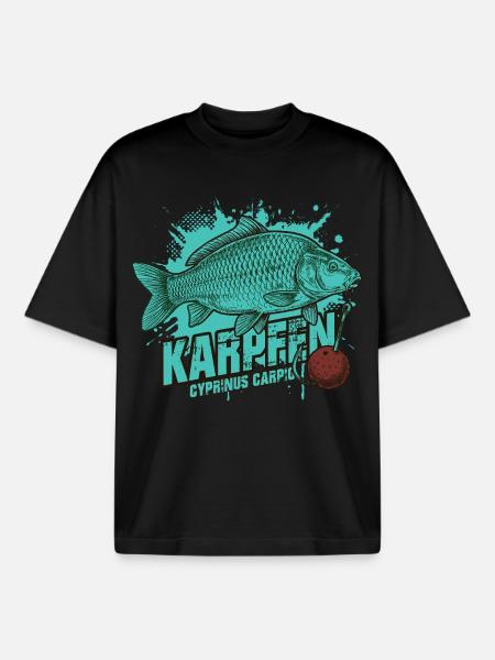 Karpfen – Der König des Sees - Boxy Heavyweight Unisex Organic T-Shirt von Stanley/Stella - Schwarz