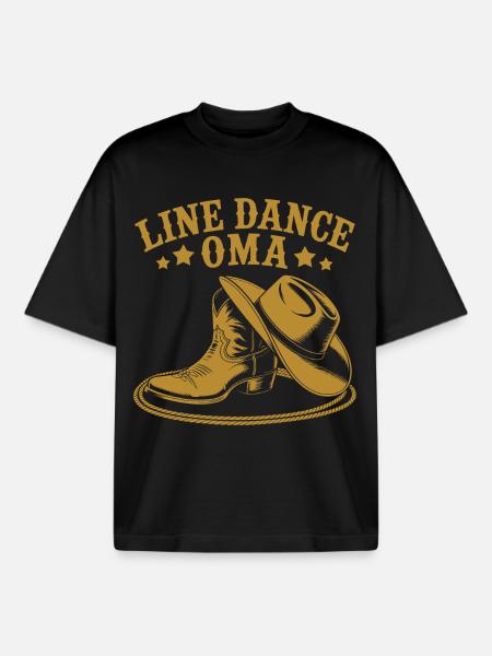 Line Dance Granny Boots - Boxy Heavyweight Unisex Organic T-Shirt by Stanley/Stella - black