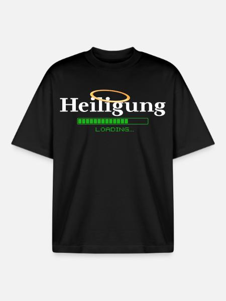 Heiligung - loading - Heiligenschein - Boxy Heavyweight Unisex Organic T-Shirt by Stanley/Stella - black