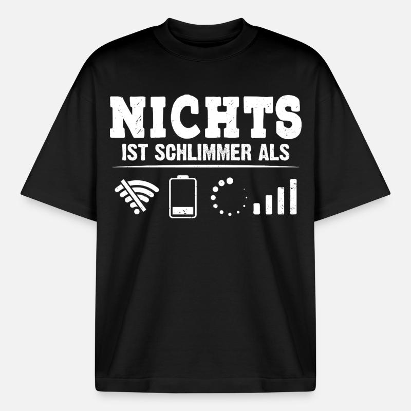 Codeur : RIEN N’EST PIRE QUE DRÔLE - T-shirt unisexe boxy épais biologique Stanley/Stella - noir