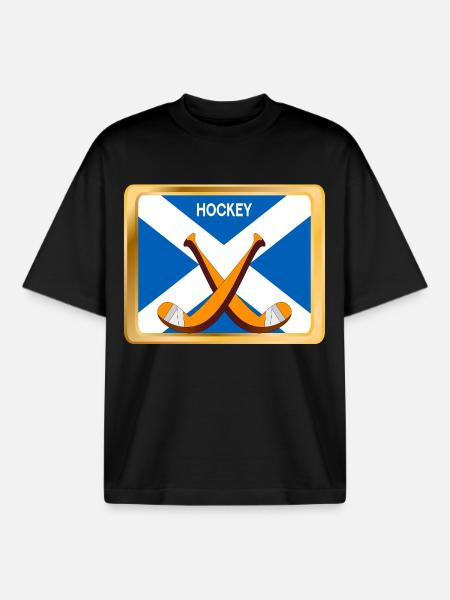 Schottisches Eishockey - Boxy Heavyweight Unisex Organic T-Shirt von Stanley/Stella - Schwarz