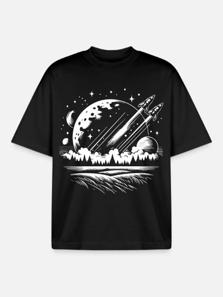 For SF fans: "Cosmos" T-shirt - Boxy Heavyweight Unisex Organic T-Shirt by Stanley/Stella - black