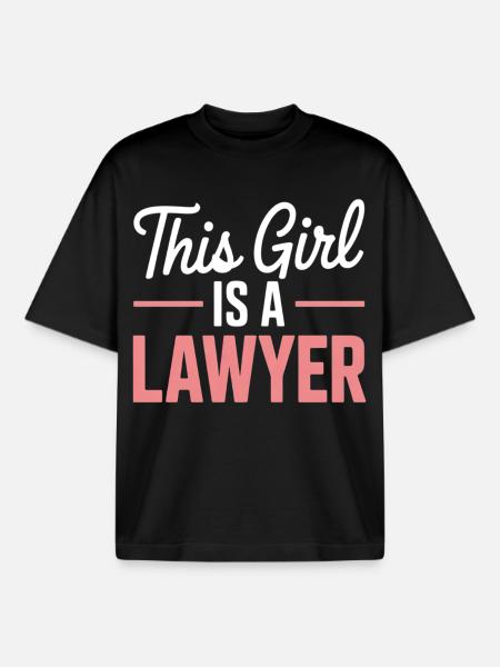 Denne jenta er advokat - Unisex boxy heavyweight T-skjorte økologisk Stanley/Stella - svart