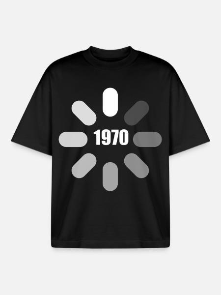 1970 Birthday 1970 Birthday Ideas - Boxy Heavyweight Unisex Organic T-Shirt by Stanley/Stella - black