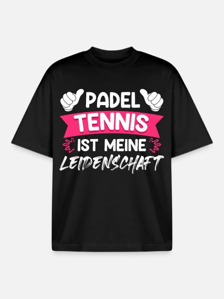 Padel TENNIS IS MY PASSION - Boxy Heavyweight Unisex Organic T-Shirt by Stanley/Stella - black