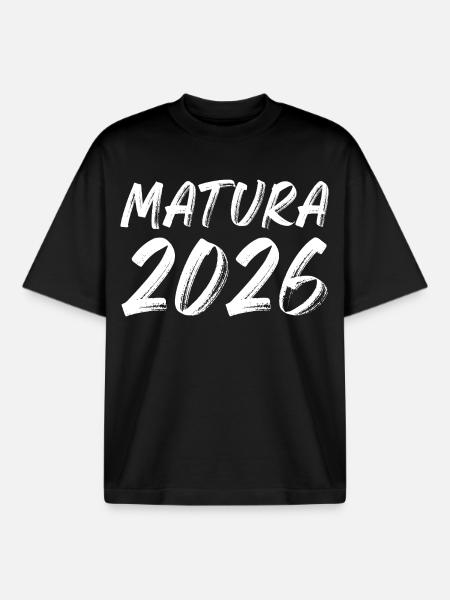 Matura 2026 - Boxy Heavyweight Unisex Organic T-Shirt by Stanley/Stella - black