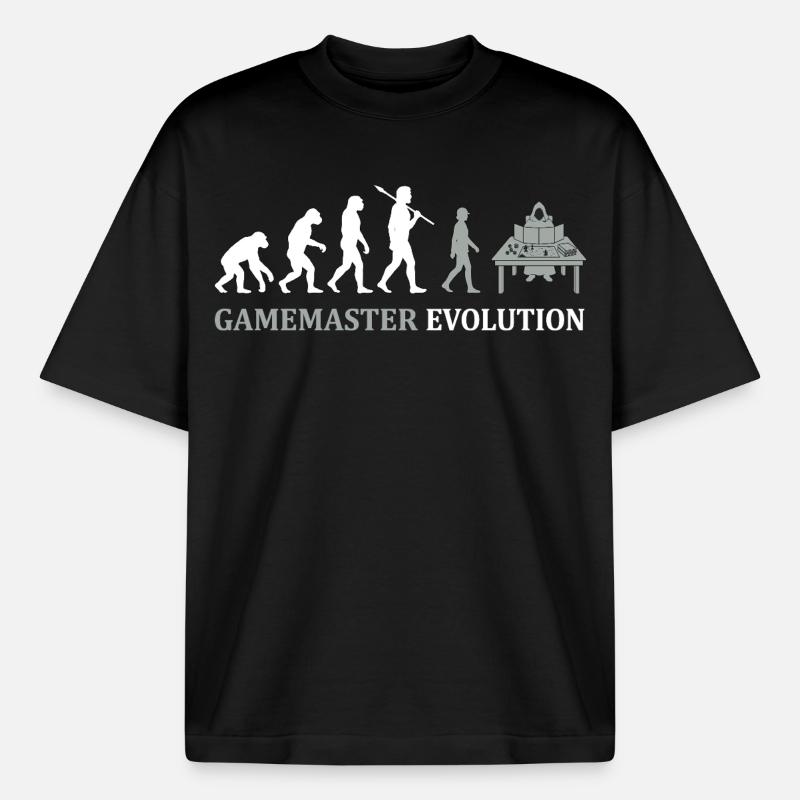 Gamemaster Evolution – Tabletop RPG Design - Boxy Heavyweight Unisex Organic T-Shirt von Stanley/Stella - Schwarz
