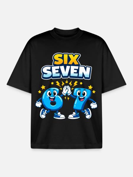 Nummer 67 Seks Syv - 6 7 Memes - Stanley/Stella unisex boxy heavyweight T-shirt økologisk - sort